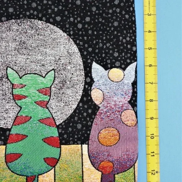 Tapestry Bag Tote Cats Shopping Beach Gym Shoulder 16"x 15" Unique Design New - Picture 8 of 13